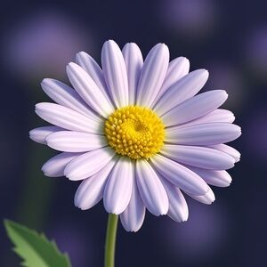 Lavender and Yellow Daisy Art Print